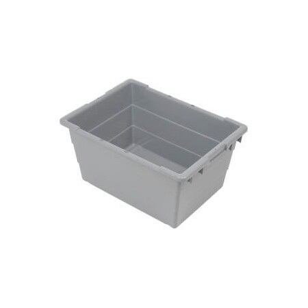 Quantum Storage Systems Cross Stack Nest Tote Tub, Gray, 6 PK TUB2417-12GY